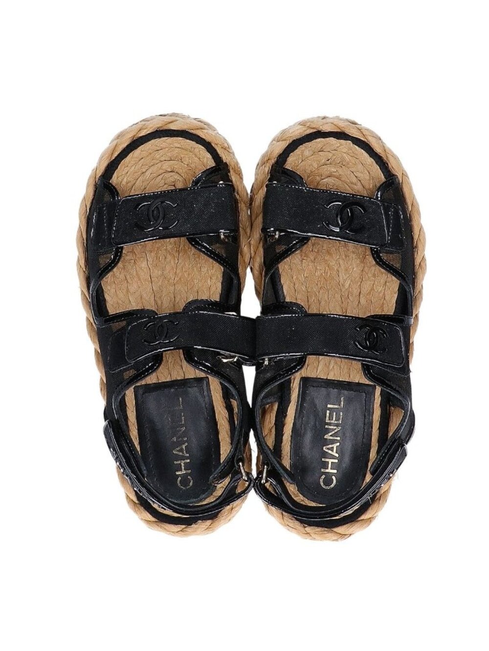 Chanel CC Logo Mesh Sandals - Picture 2 of 7